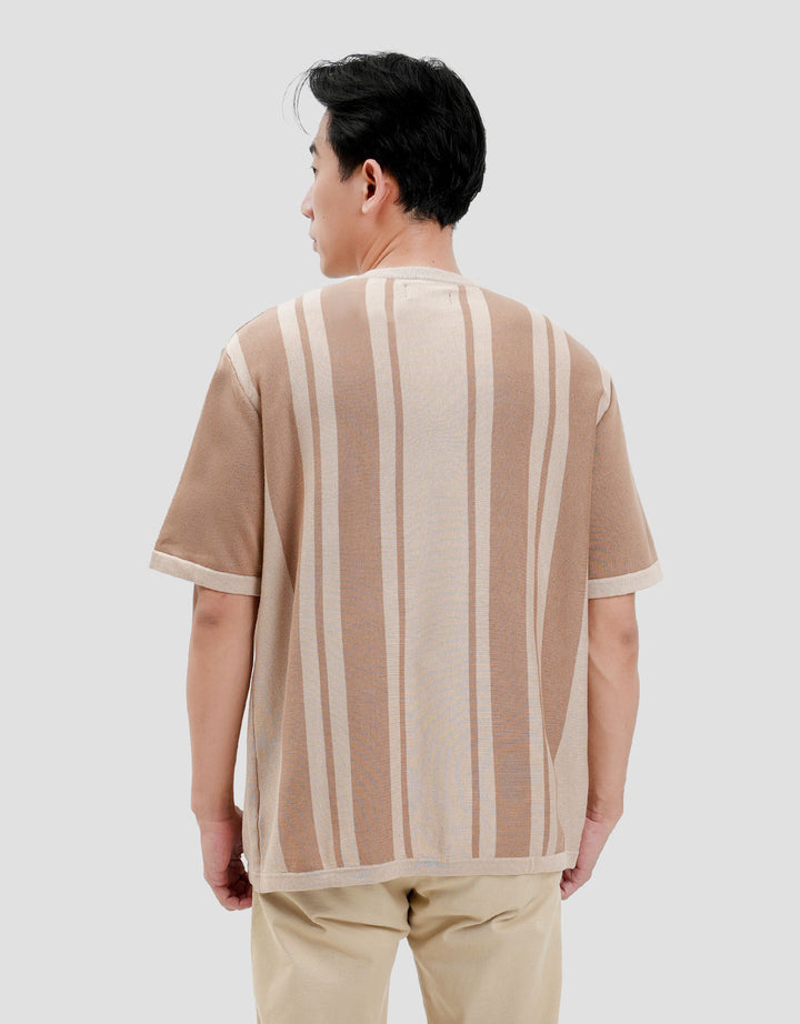 Nevada Flat Stripe Print Kaos Pria
