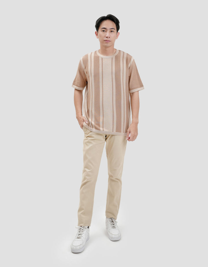 Nevada Flat Stripe Print Kaos Pria