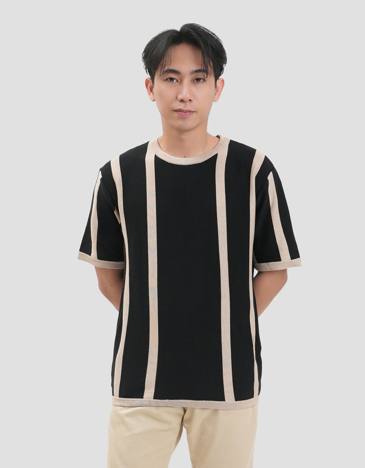 Nevada Print Stripe Kaos Pria