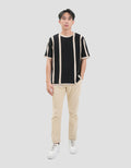 Nevada Print Stripe Kaos Pria