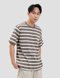 Nevada Stripe Yarndyed Q2 Kaos Pria