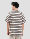 Nevada Stripe Yarndyed Q2 Kaos Pria