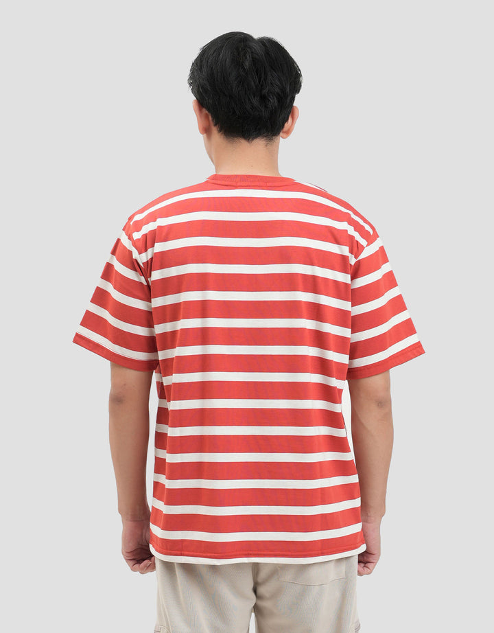 Nevada Stripe Yarndyed Q2 Kaos Pria