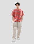 Nevada Stripe Yarndyed Q2 Kaos Pria