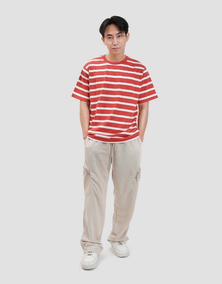 Nevada Stripe Yarndyed Q2 Kaos Pria