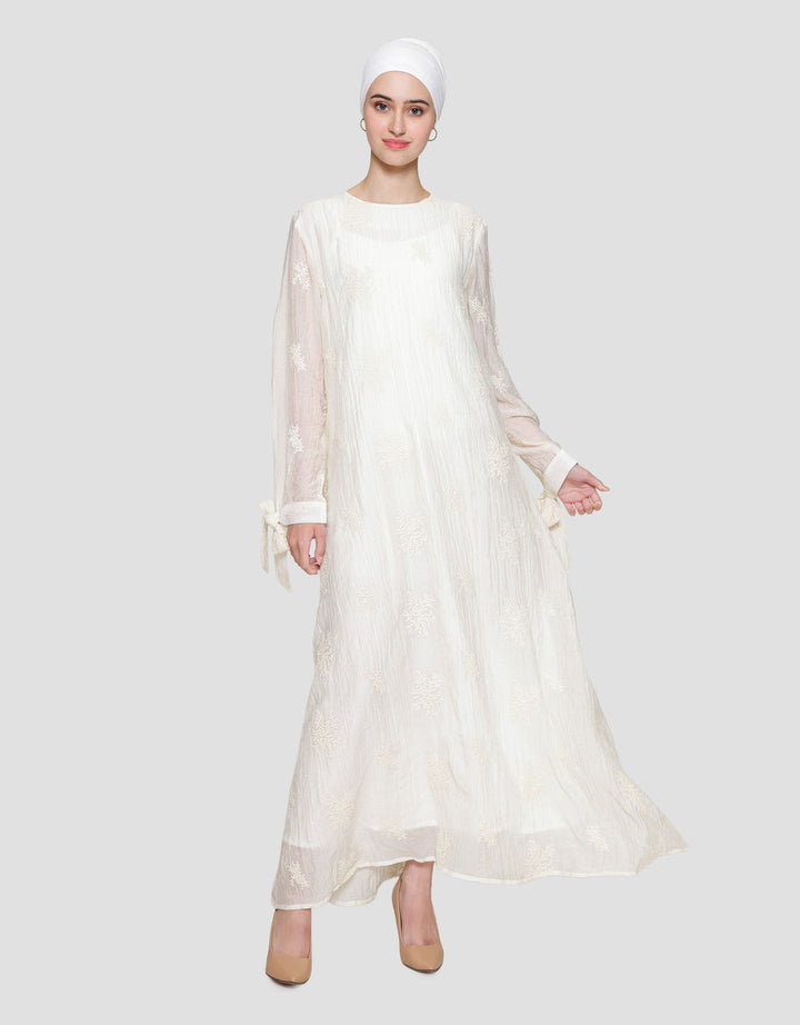 Annisa Tenture Fabric Maxi Dress Wanita