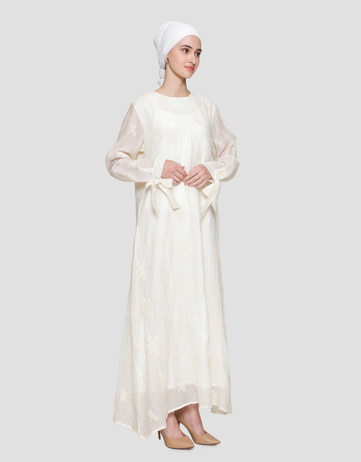 Annisa Tenture Fabric Maxi Dress Wanita