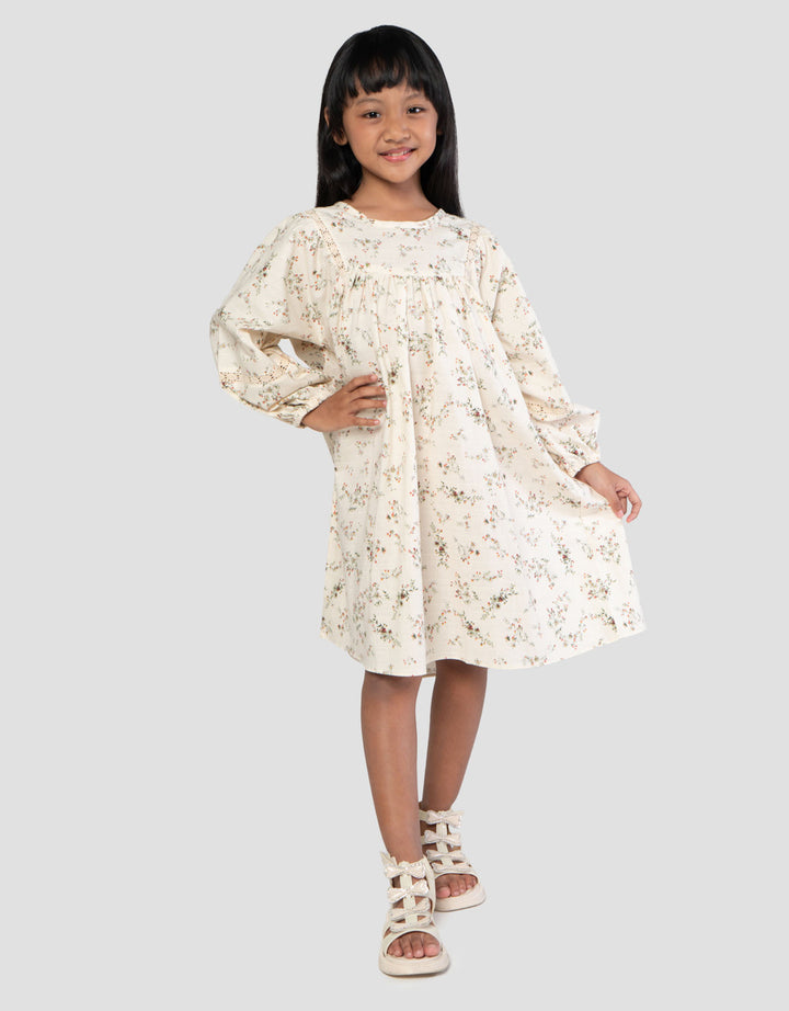Little M Aop Lace Maxi Dress Muslim Anak Perempuan