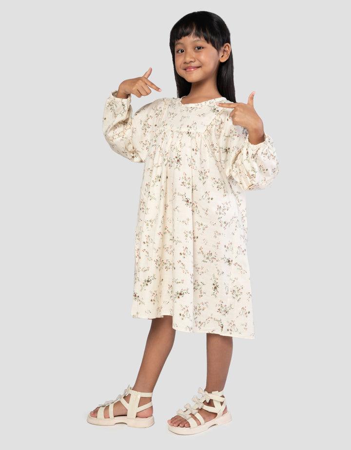 Little M Aop Lace Maxi Dress Muslim Anak Perempuan