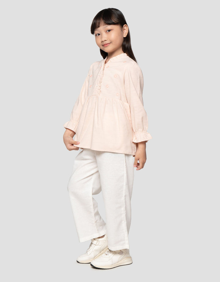 Little M Bordir Setelan Baju Muslim Anak Perempuan