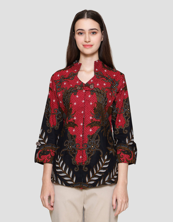Arjuna Weda Blarak Sasirangan Blouse Batik Wanita