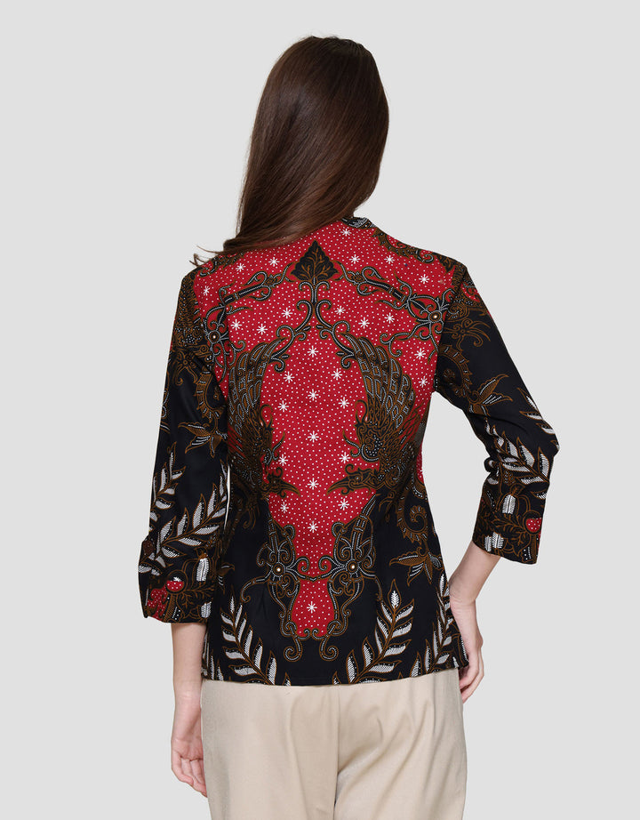 Arjuna Weda Blarak Sasirangan Blouse Batik Wanita