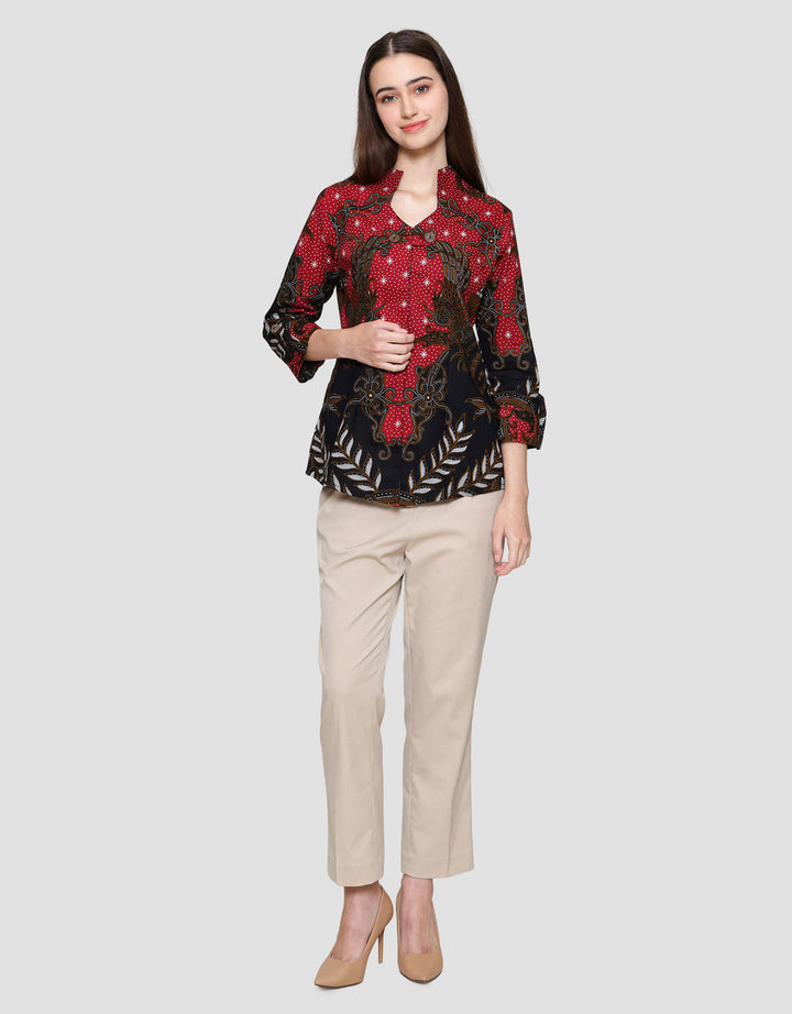 Arjuna Weda Blarak Sasirangan Blouse Batik Wanita