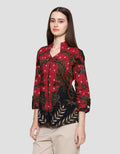 Arjuna Weda Blarak Sasirangan Blouse Batik Wanita