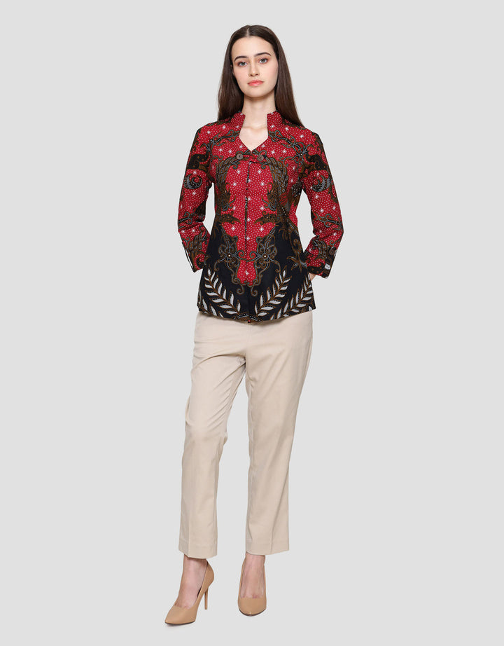Arjuna Weda Blarak Sasirangan Blouse Batik Wanita
