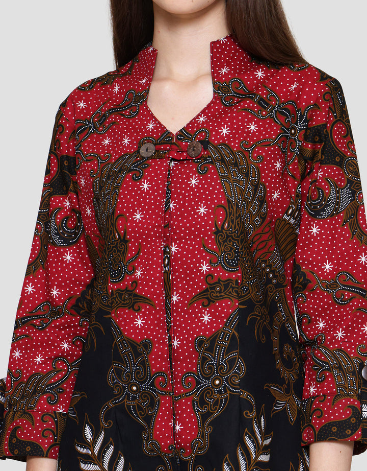 Arjuna Weda Blarak Sasirangan Blouse Batik Wanita