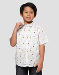 Little M Dino Salur Kemeja Anak Laki-laki
