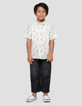 Little M Dino Salur Kemeja Anak Laki-laki