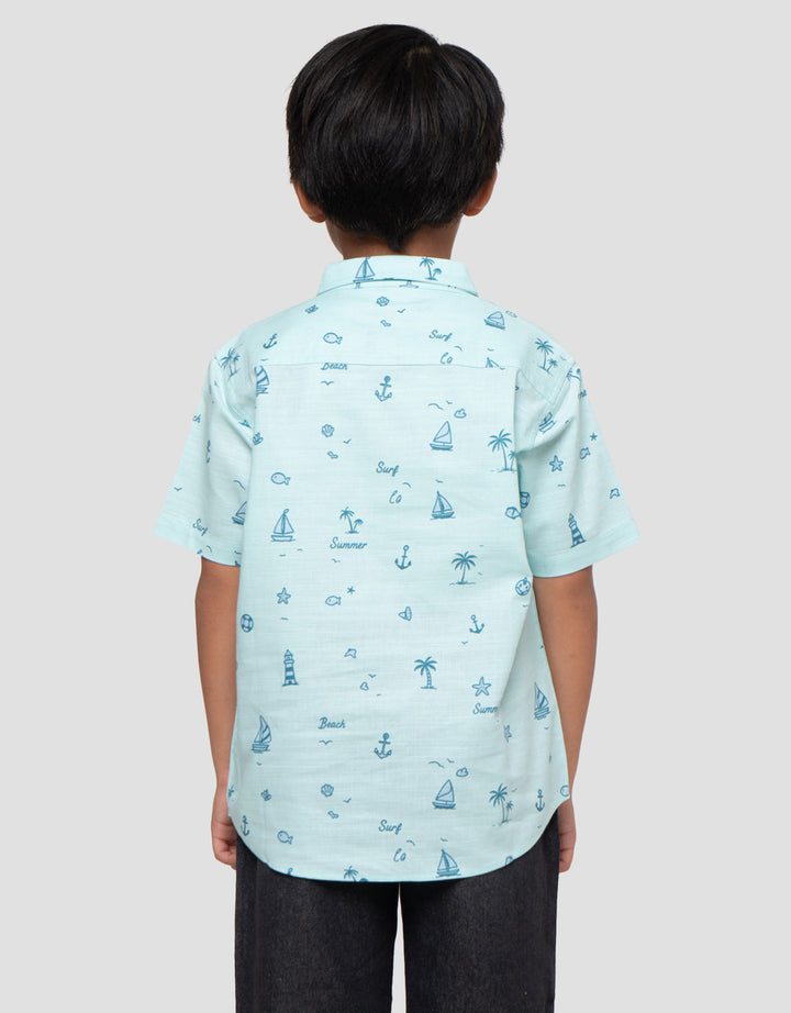 Little M Marine Kemeja Anak Laki-laki