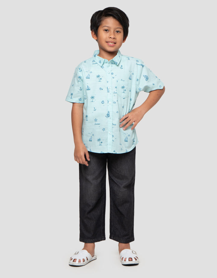 Little M Marine Kemeja Anak Laki-laki