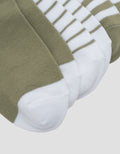 Little M Pack Of 3 Stripe Ankle Kaus Kaki Bayi