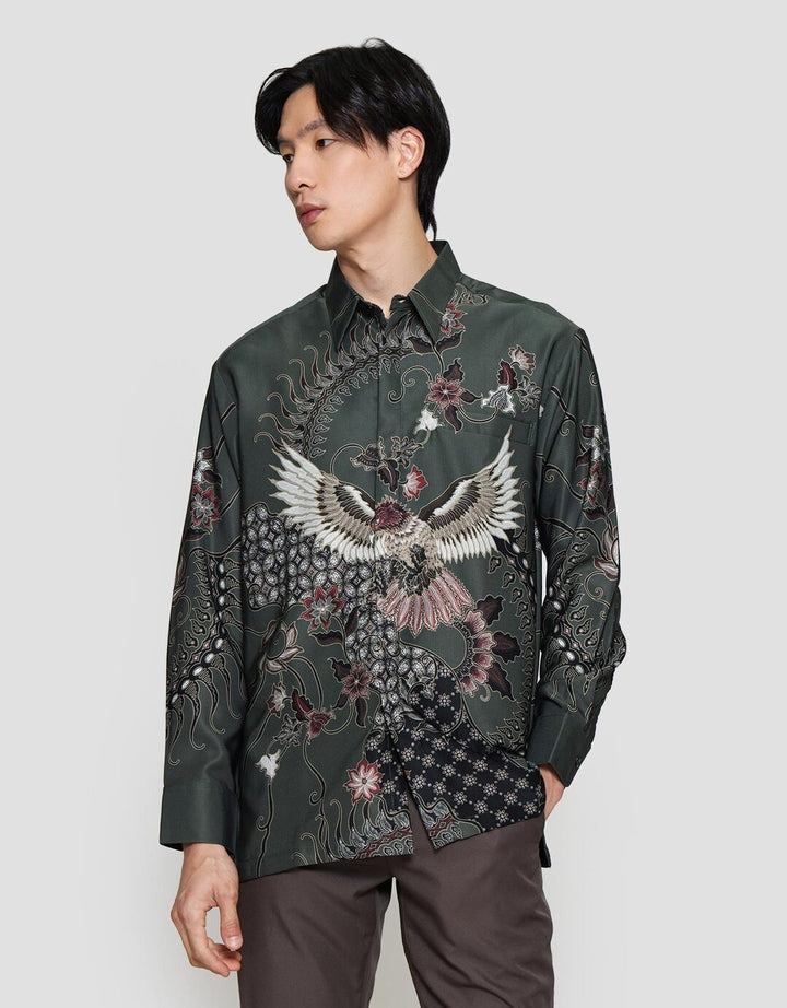 Arjuna Weda Burung Hong Kemeja Batik Pria