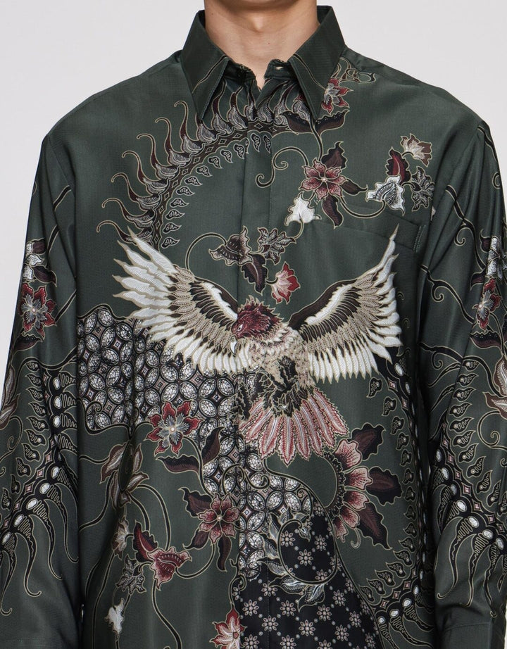 Arjuna Weda Burung Hong Kemeja Batik Pria
