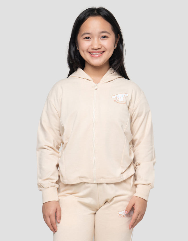 Character Cinnamoroll Jaket Hoodie Serut Anak Perempuan