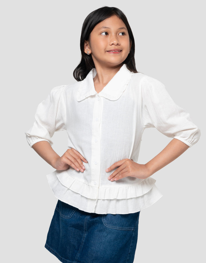 Character Woven Hello Kitty Kemeja Anak Perempuan