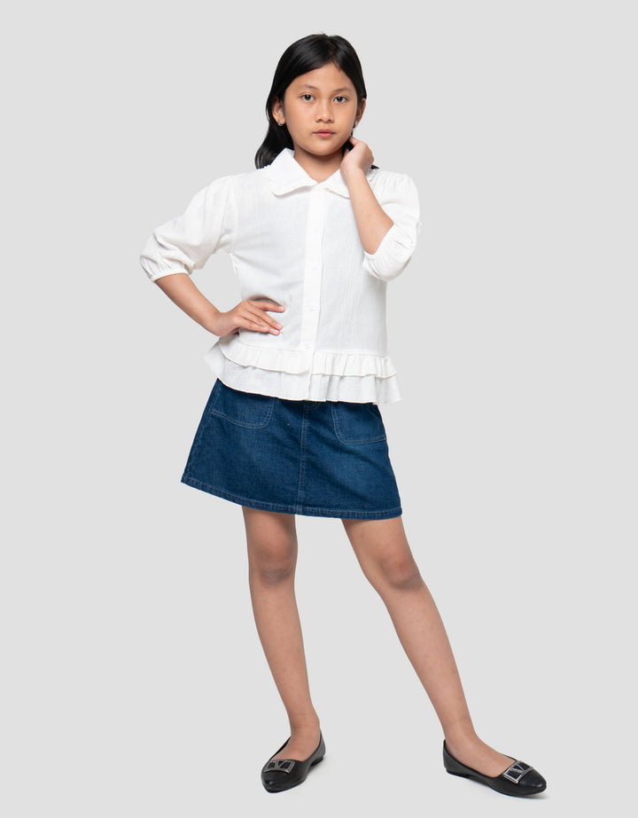 Character Woven Hello Kitty Kemeja Anak Perempuan