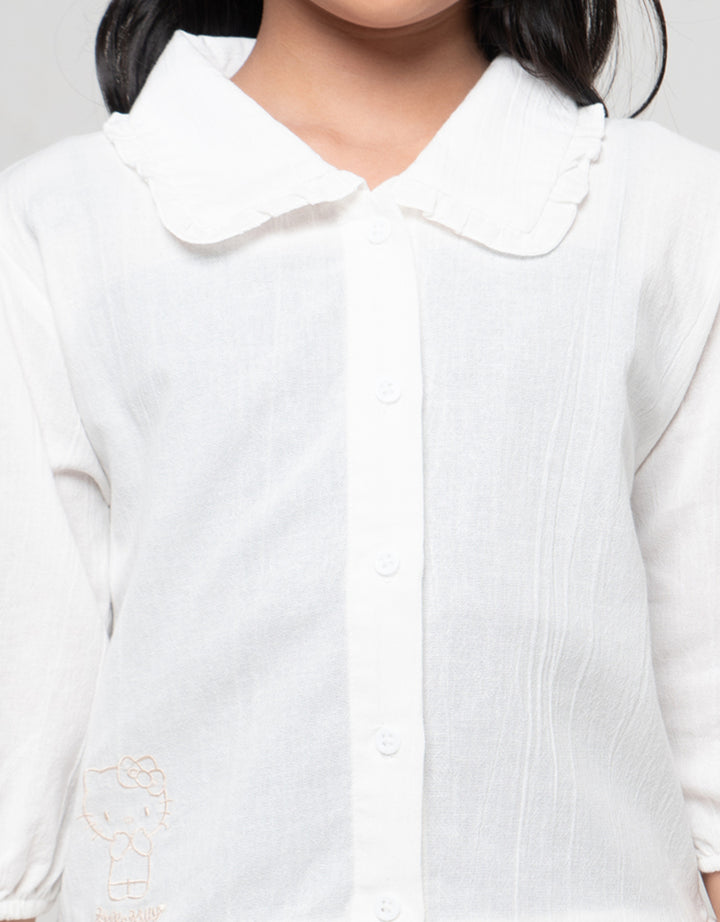 Character Woven Hello Kitty Kemeja Anak Perempuan