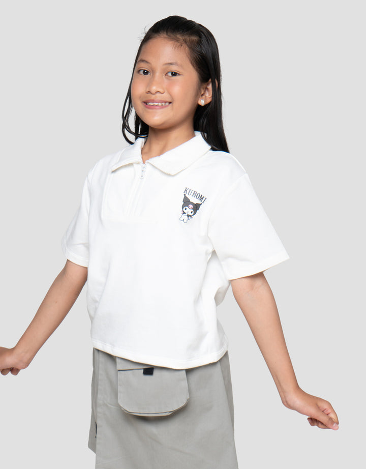 Character Zipper Kuromi Kaos Polo Anak Perempuan