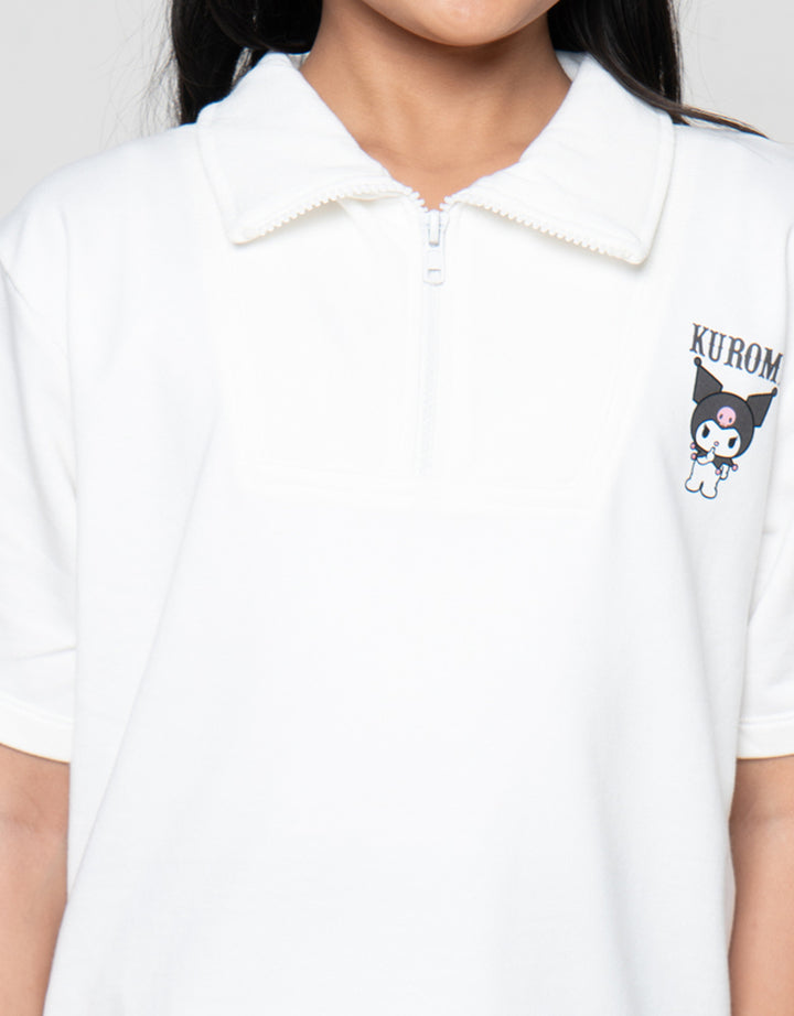 Character Zipper Kuromi Kaos Polo Anak Perempuan
