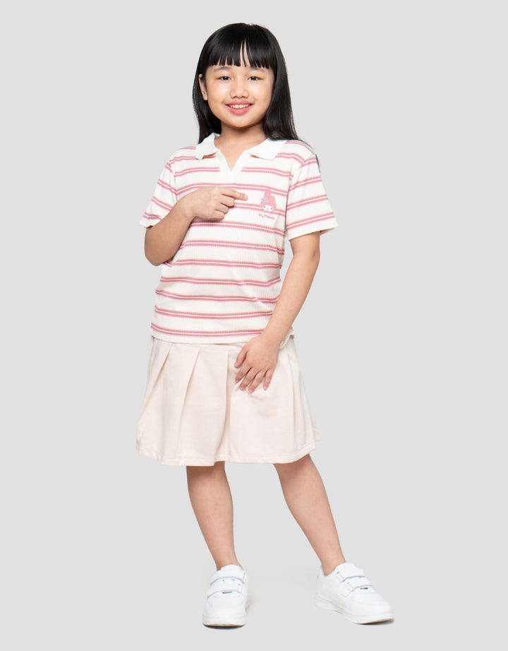 Character Stripes My Melody Kaos Polo Anak Perempuan
