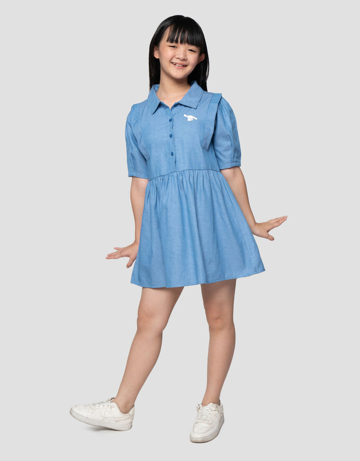 Character Collar Cinnamoroll Midi Dress Anak Perempuan