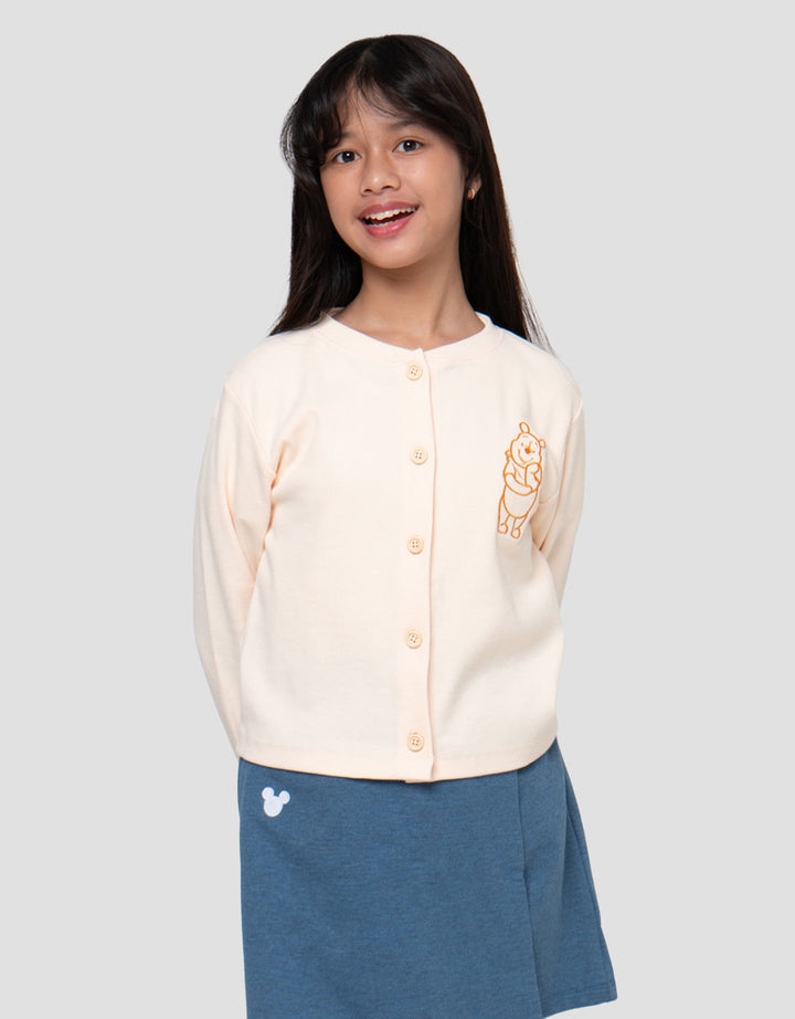 Disney Pooh Cardigan Rib Anak Perempuan