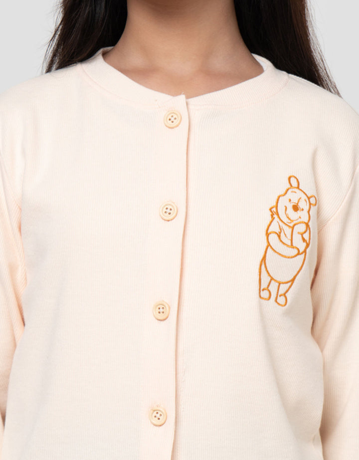 Disney Pooh Cardigan Rib Anak Perempuan