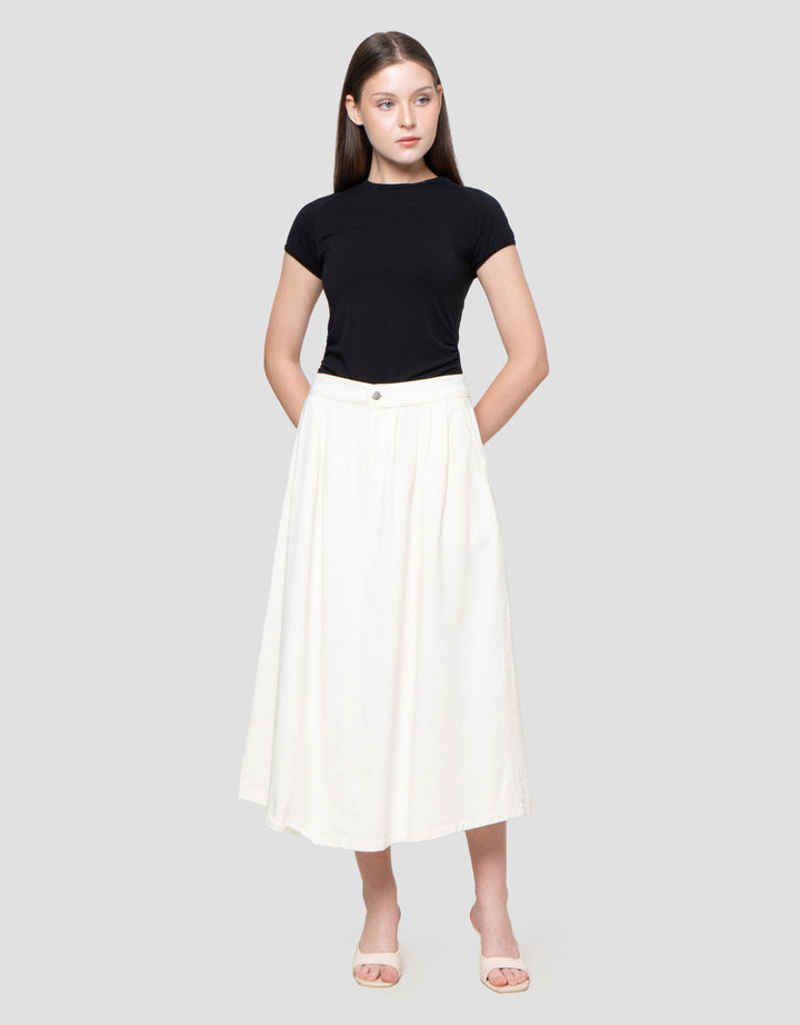 Nevada Pleats A Line Rok Denim Wanita