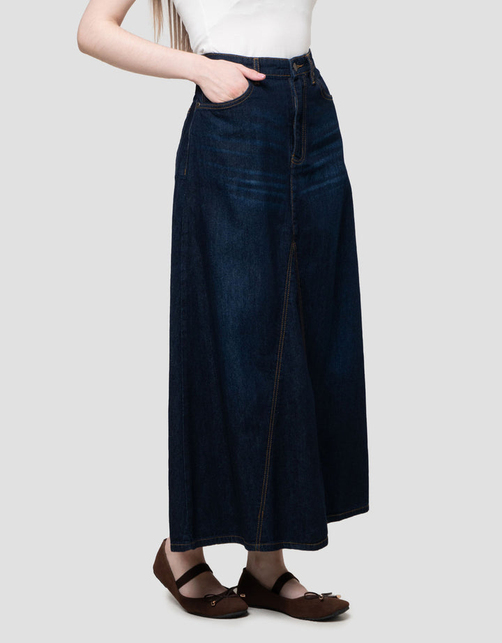 Nevada A-Line Rok Denim Wanita