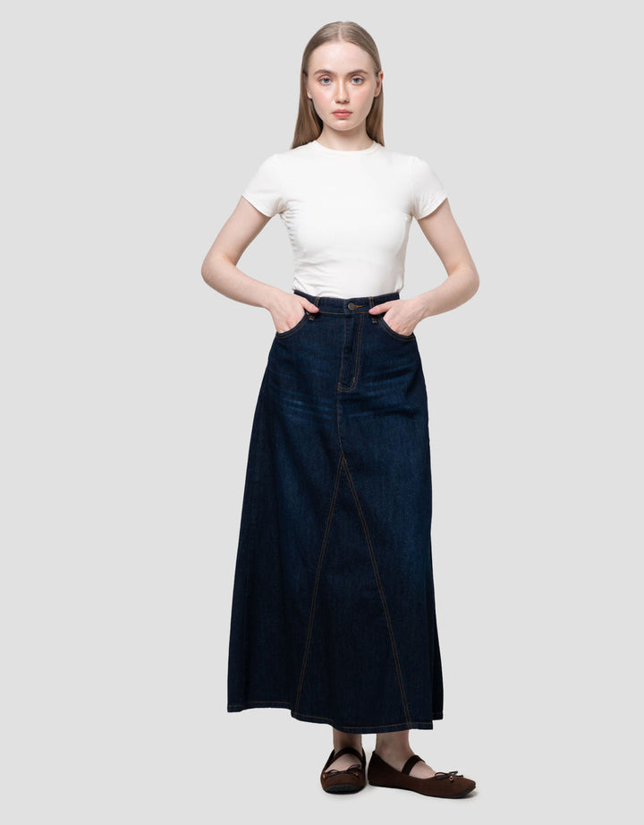 Nevada A-Line Rok Denim Wanita