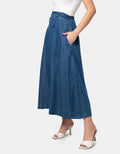 Nevada A Line Half Band & Elastic Rok Denim Wanita