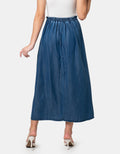 Nevada A Line Half Band & Elastic Rok Denim Wanita