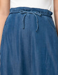 Nevada A Line Half Band & Elastic Rok Denim Wanita