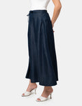 Nevada A Line Half Band & Elastic Rok Denim Wanita
