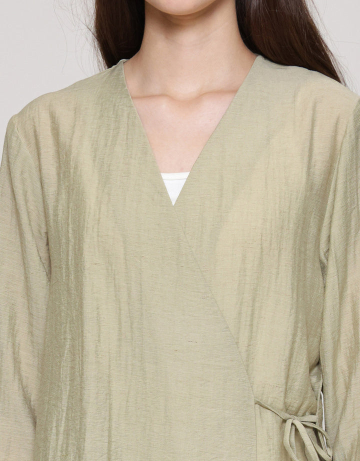 Connexion Blend Plain Loose Kimono Blouse Wanita