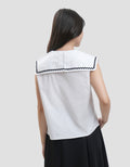 Nevada Wide Collar Blouse Wanita