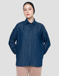 Annisa Oversized Kemeja Denim Wanita