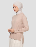 Annisa With Gold Button Kaos Oversize Wanita