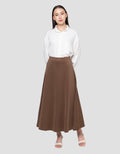 Annisa Flared Solid Rok Panjang Wanita
