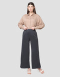 Annisa Wide Leg Solid Celana Panjang Wanita
